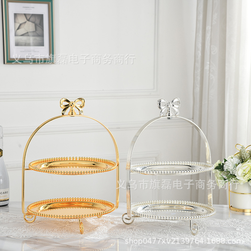 European-Style Chinese and Western Wedding Cake Dessert Snack Stand Afternoon Tea Multi-Layer Multi-Purpose Snack Plate Three-Layer Fruit Plate Stand European-Style Chinese and Western Wedding Cake Dessert Snack Stand Afternoon Tea Multi-Layer Multi-Purpose Snack Plate Three-Layer Fruit Plate Stand