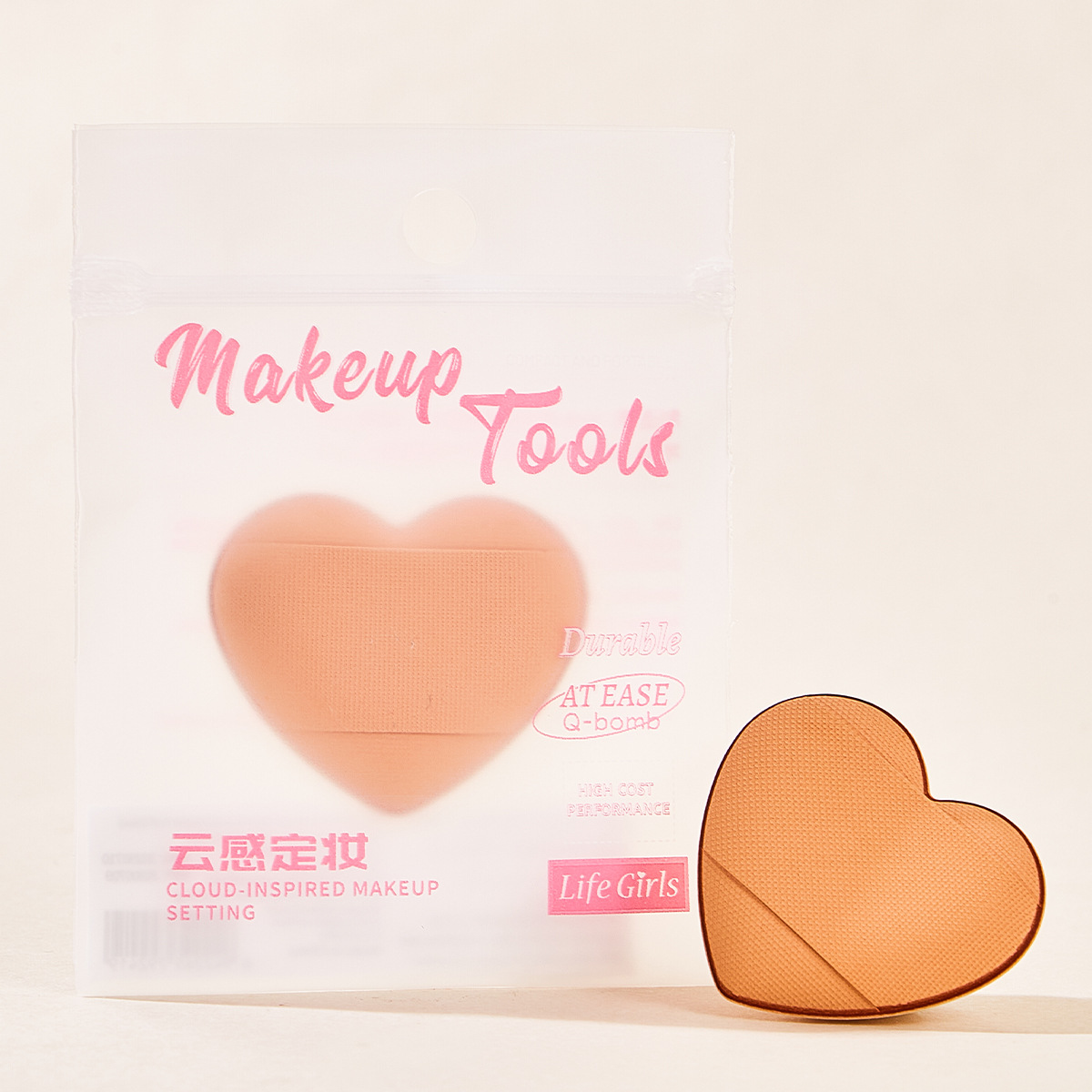 Life Girls Love Powder, polvo de dedo, polvo seco y húmedo, herramientas de maquillaje Q-ball suaves al por mayor
