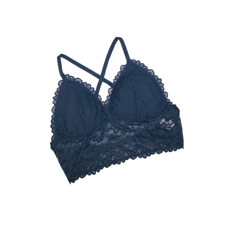 Cross-border sin anillo de acero hermosa espalda cruzada bra de pecho pequeño encaje sexy ropa interior de mujer verano delgada