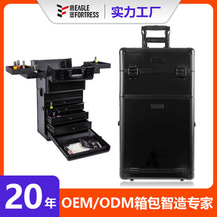 Bag Customization Factory Trolley Makeup Box Makeup Artist and Makeup Professional Storage Large Capacity Multifunctional Hairdressing Tools