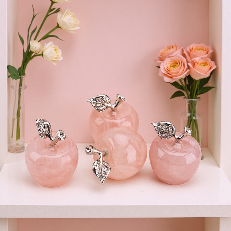 Christmas Eve gifts natural crystal powder crystal apple home ornaments accessories cross-border direct supply