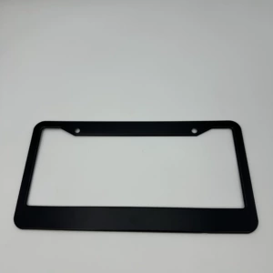 Cross-Border Best-Selling American Standard Black License Plate Frame, Thickened Aluminum Alloy Carbon Fiber Pattern License Plate Frame, Universal Anti-Falling Off