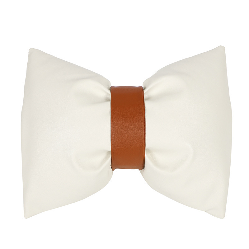 (2개) 여름 자동차 허리 가죽 시트 편안한 허리 베개 목 베개 베개 패션 여성 자동차 인테리어 제품