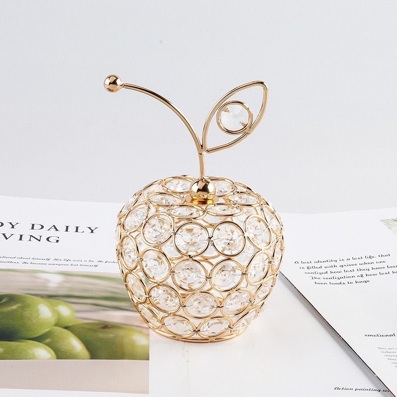 Artesanías de cristal creativas europeas transfronterizas manzana Sydney piña modelado decoración del hogar decoración escenario