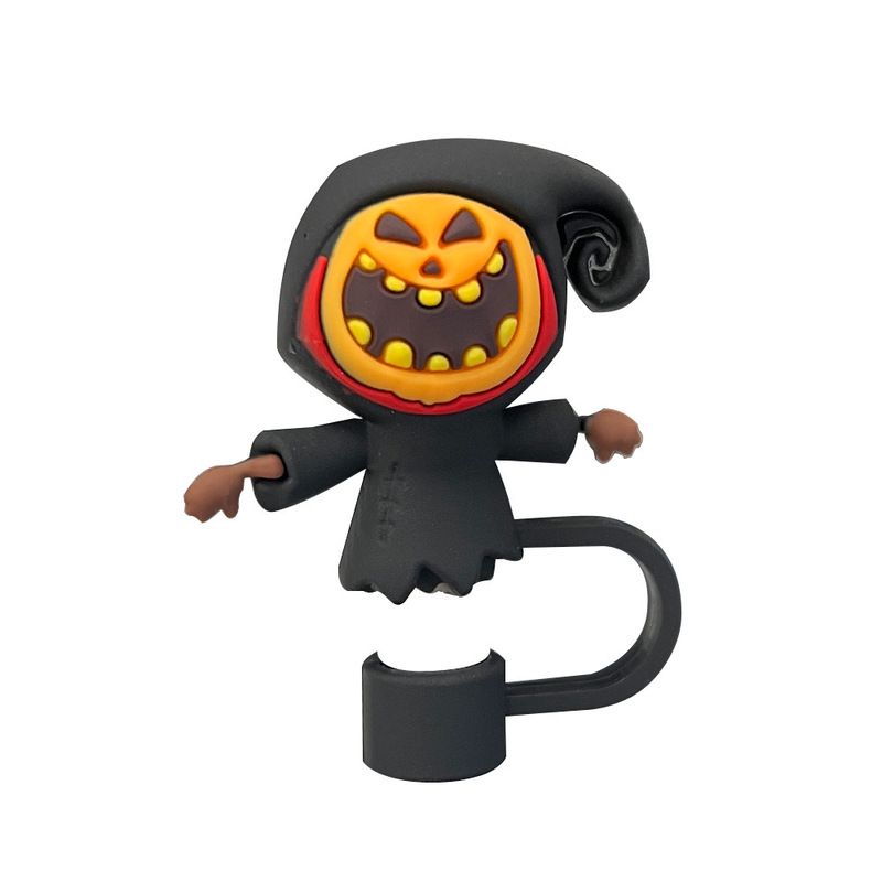 超火ハロウィーン奇妙な3D立体循環ストローキャップ防塵ストローは10mmストロー卸売りに適している|undefined