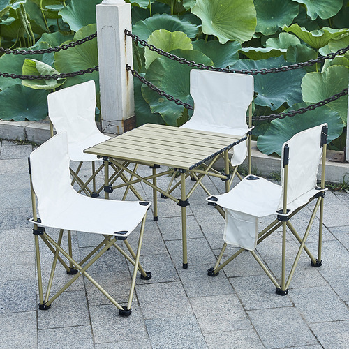 Portable Outdoor Folding Table and Chair Set, Pop-up Table and Chair Combination for Outdoor Camping, Egg Carton Table
