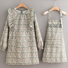 時尚韓版可愛家用圍裙女長袖防污畫畫做飯洋氣法式田園工作服大人