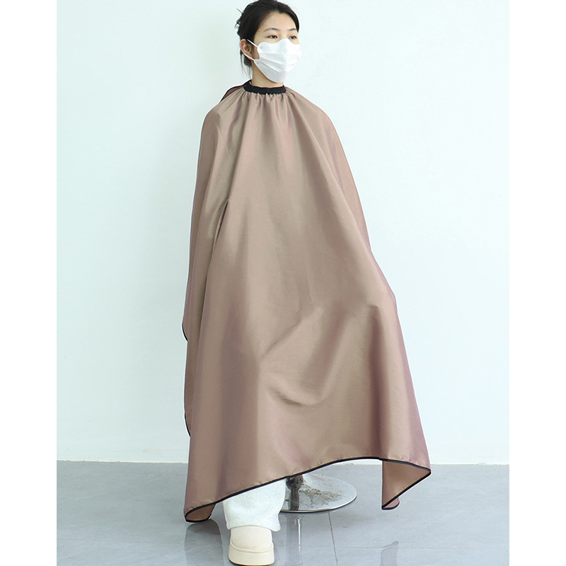 Amazon corte de pelo de tela de corte de pelo de corte de pelo antiestático máscara de corte de pelo de mano abierta ropa de trabajo impermeable