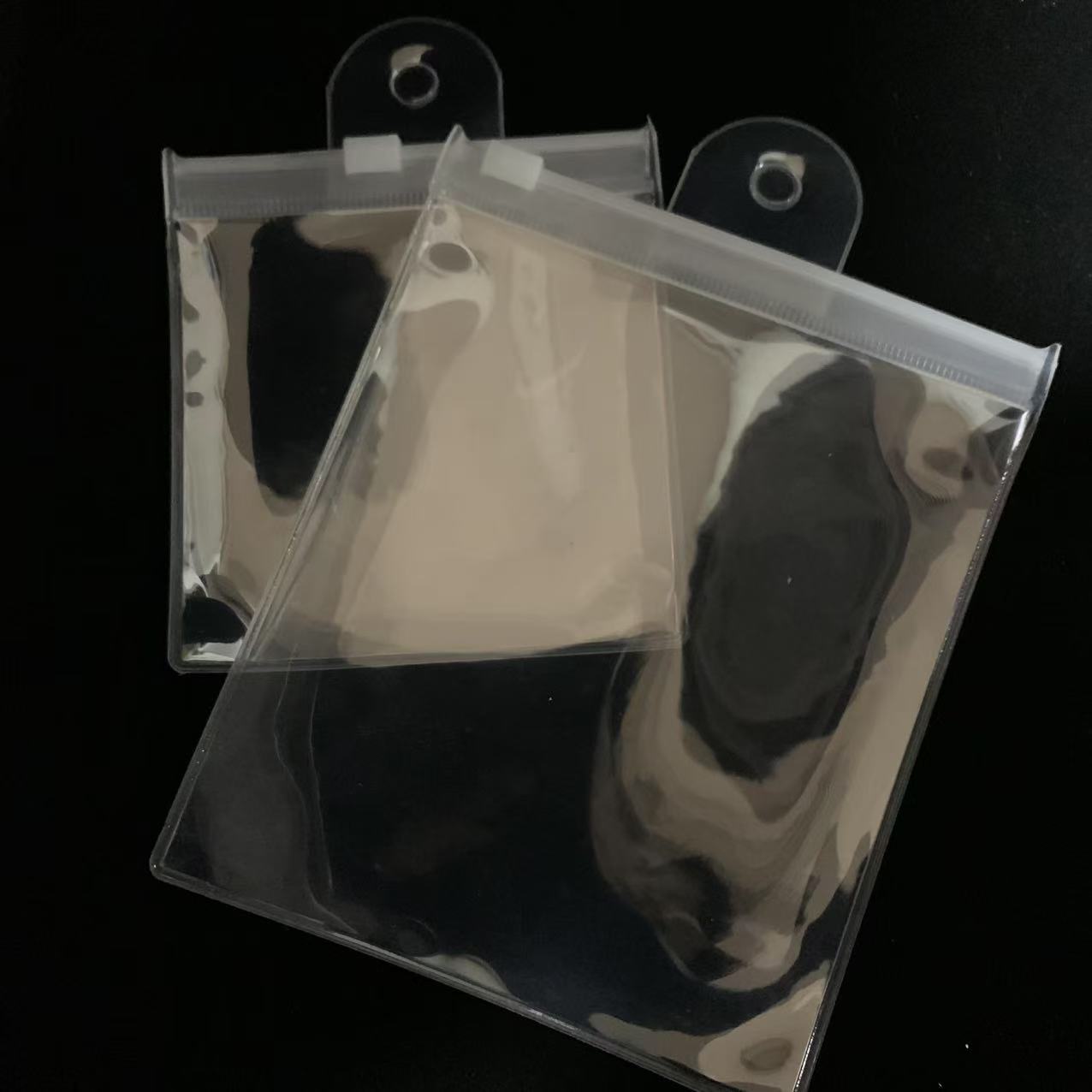 现货供应EVA美妆粉扑套装袋眉夹便携收纳袋美妆工具拉链袋可烫金