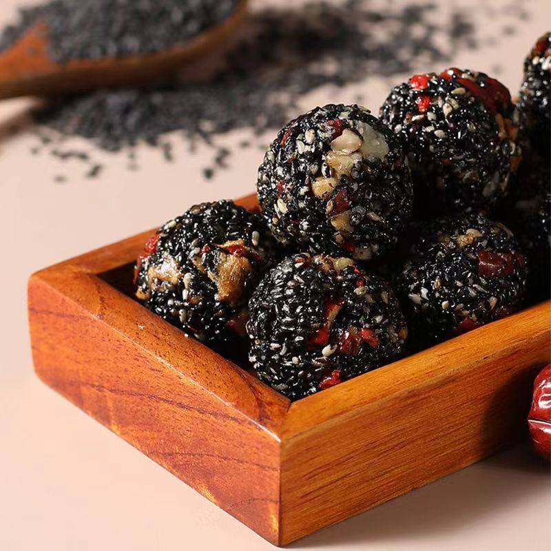 Black sesame balls, mixed nuts, red dates and sesame balls for delivery 500g, independent wedding candy snacks, sesame balls