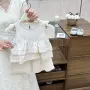 新款波点无袖女童套装