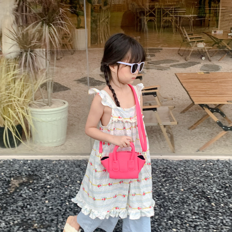 2023 New Children's Fashion Internet Celebrant Travel Solid Color Korean Handbag Casual Crossbody Bag Simple Trend
