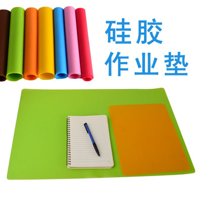 硅胶书桌垫学生课桌绘画垫书法垫笔记本手提电脑桌垫硅胶写字软垫|ms