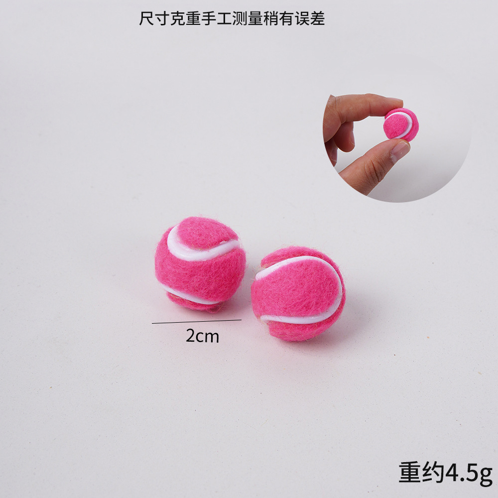 2cm 작은 로즈 레드 테니스 공 - 버클 없음