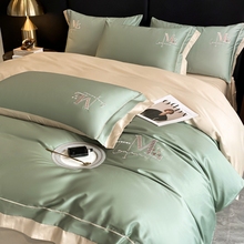 轻奢高级感全棉四件套100纯棉床单刺绣被套长绒棉床笠裸睡三件套4