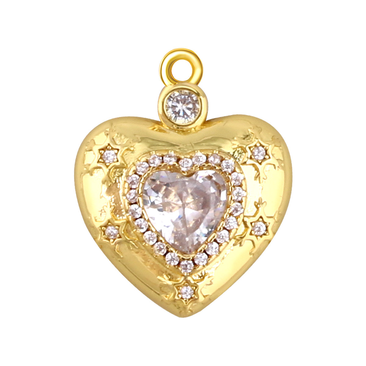2g Weight Pendant Jewelry Making Type 11 * 12mm Jewelry Making Size Zircon Inlay Material DIY Jewelry Accessories Classification 1 Piece Quantity Copper Material Heart Shape Pattern All Seasons Season Plating Design Elegant, Glam Style 1 Piece 11 * 12mm Copper Zircon Heart Shape Pendant 11
