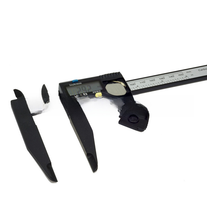 Holder carbon electronic number showing the calibration card ruler…