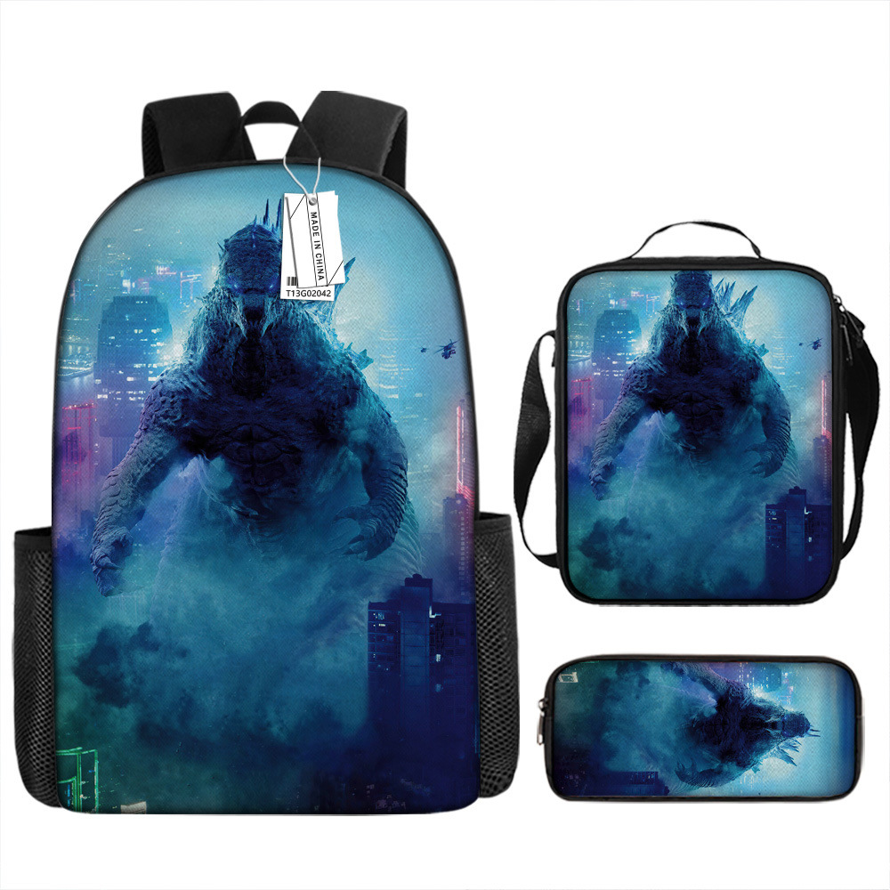Godzilla Grado 3 grado 4 Escuela Primaria mochila reducción de carga de protección de la columna vertebral bolsa de almacenamiento al por mayor