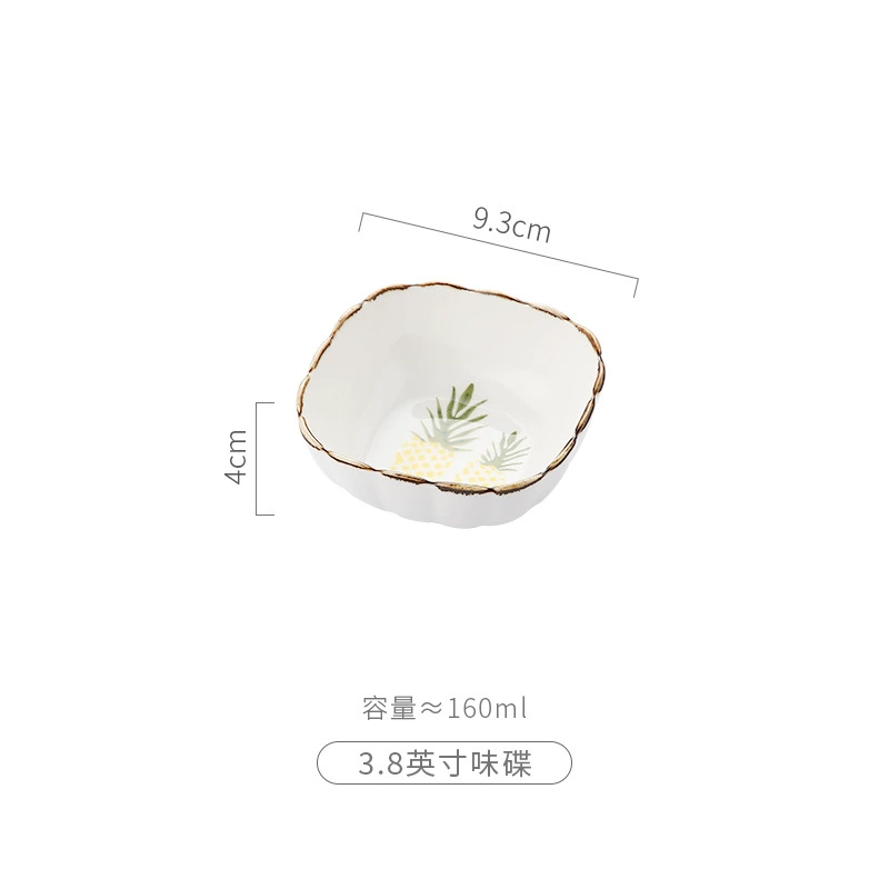 Керамическая посуда New Pineapple pattern, тарелки для ужина, миски, палочки и ложки, опции оптовые