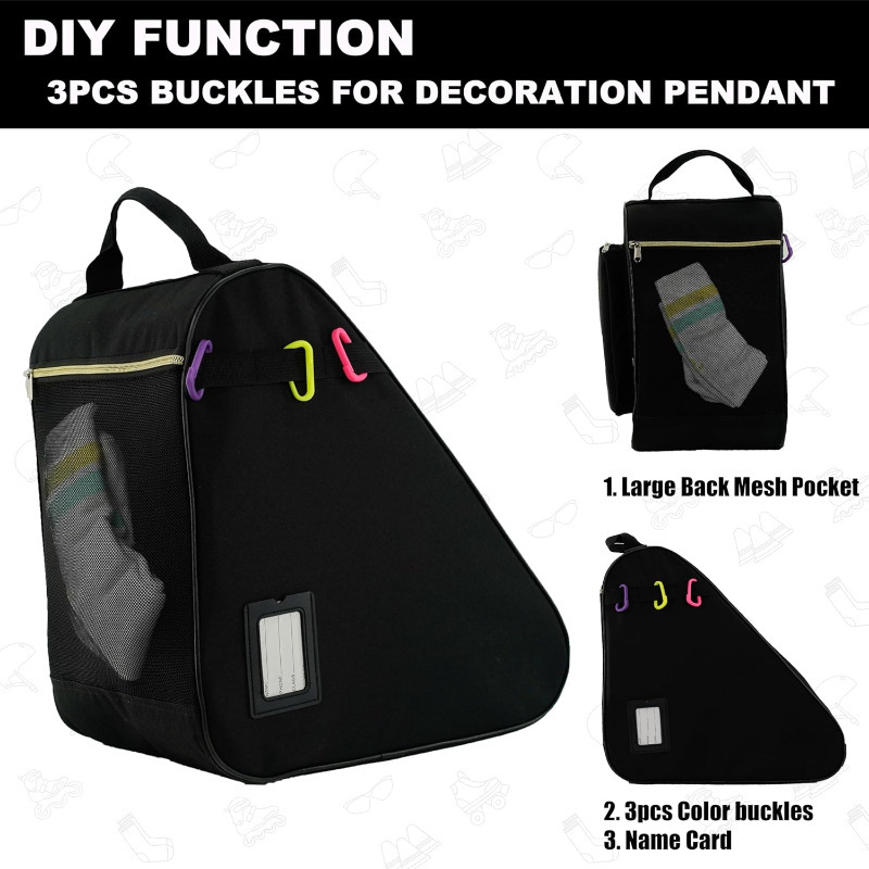 Paquete de almacenamiento de patinaje impermeable y duradero para patinaje de hielo, patinaje recto y patinaje de cuatro ruedas