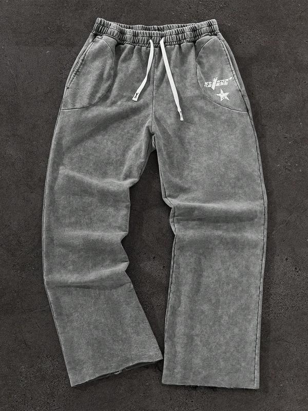跨境Men's Cotton Joggers Loose Fit Elastic Waist Knit Pants|undefined