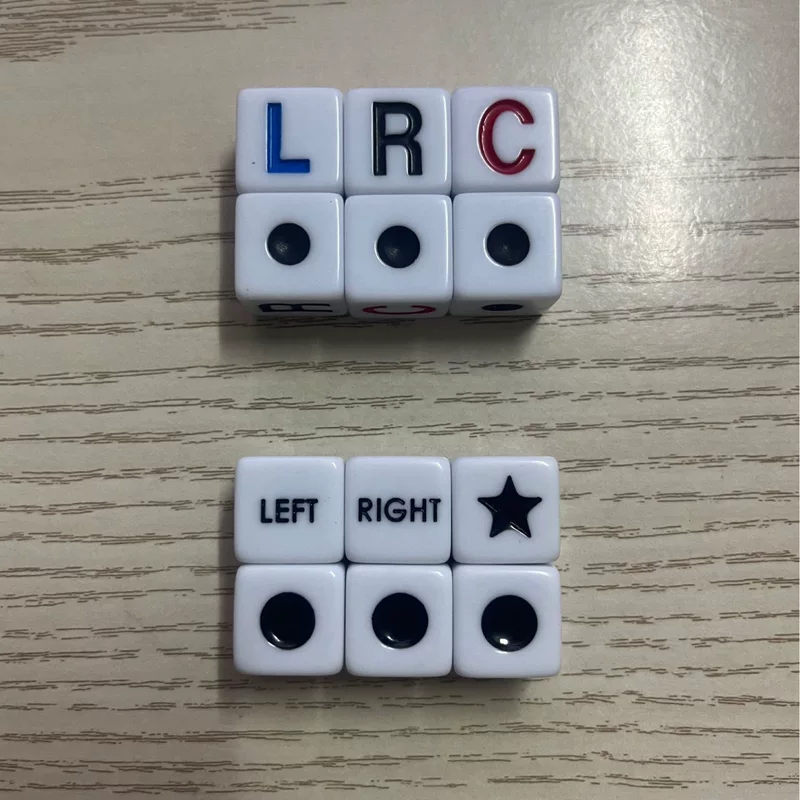 16 мм Пентагональная Квадратная левая правая левая правая правая правая LRC Игральные кости соответствуют европейским и американским экспортным стандартам для обеспечения экологичности