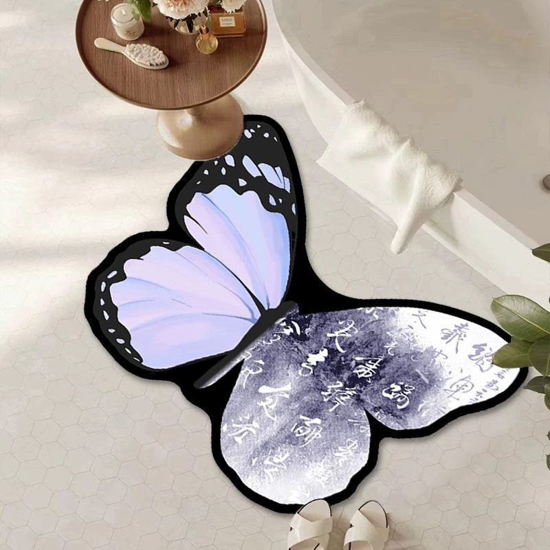 Новый национальный ветер бабочка ванная комната противоскользящая и износостойкая мягкая диатомовая грязь коврик для гостиной кухня педальный коврик