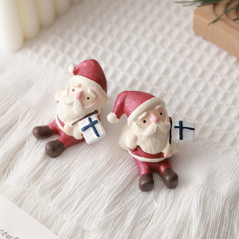 Madera creativa de Navidad accesorios de micro paisaje artesanía decoración del hogar encantadora una variedad de árbol de Navidad decoración resina