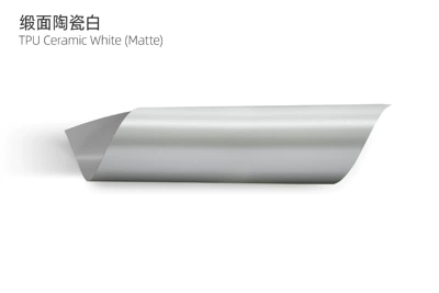 Invisible Car Wrap Film Car – Auto Color Change Film - satin-ceramic-white-tpu-ceramic-white-matte-15215m75mil