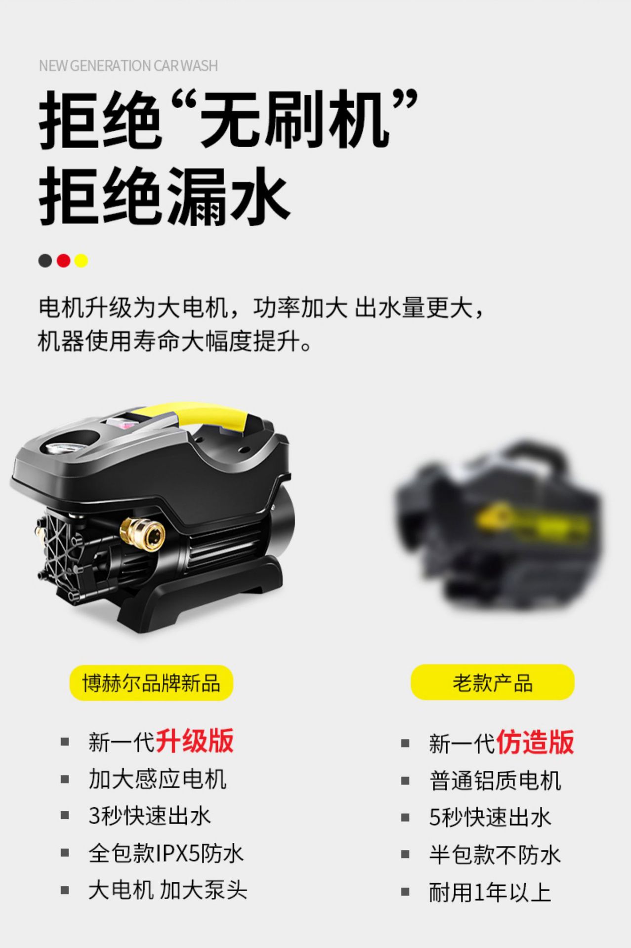 220V High Pressure Car Washer Powerful Water Pump