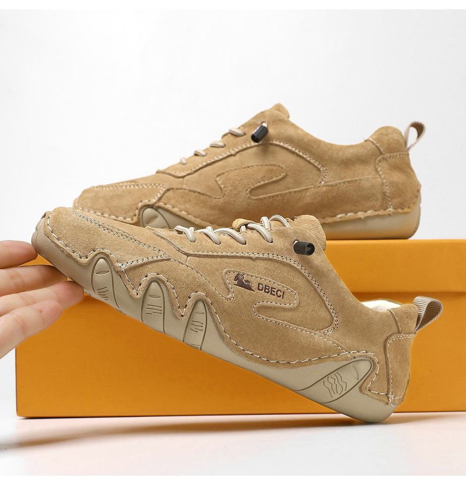 Giày thể thao unisex da thật cỡ lớn, đế bằng, phong cách ngoài trời năng động — 661-3 màu cát, 661-3 màu hồng, 661-3 màu nâu, 661-3 màu trắng chi tiết 41