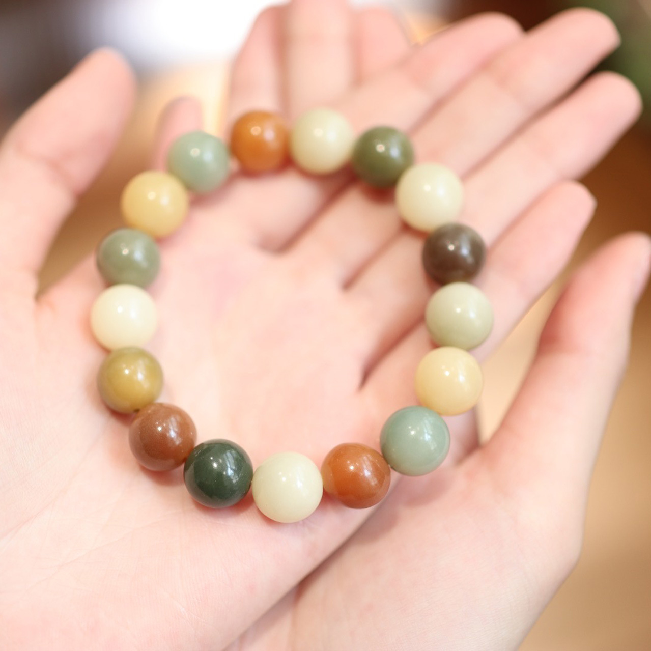 Gradient Bodhi Bracelet Pliable Temperament Handheld Manufacturer Bodhi Bracelet Wholesale White Jade Bodhi Hand Toy Bodhi Seed