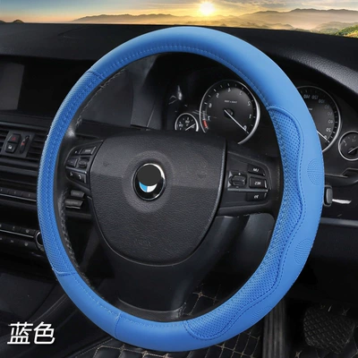 for All Seasons, Wholesale Interior — Steering wheel cover - blue-xsm-environmentally-friendly-tpe-plastic-rubber-ring-38cm