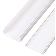 帶膠PVC方形白色線槽明裝阻燃牆面壓線走線布線槽盒電纜線保護管