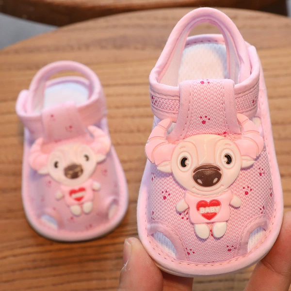 Sandals printed calf pink rubber bottom