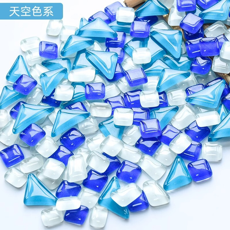 200克diy多元闪粉马赛克集合水晶自由石玻璃儿童手工材料颗粒|undefined