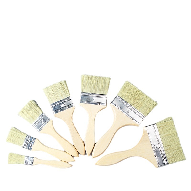 1-8 pulgadas de espesor mango de madera cepillo industrial de alta temperatura gruesa pintura cepillo de limpieza salsa de barbacoa cepillo de pelo largo