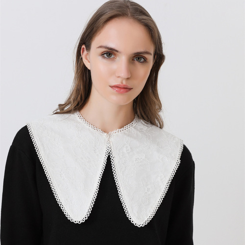 Lace shawl women's cape summer white multi-functional sunscreen with skirt bow tie fake collar