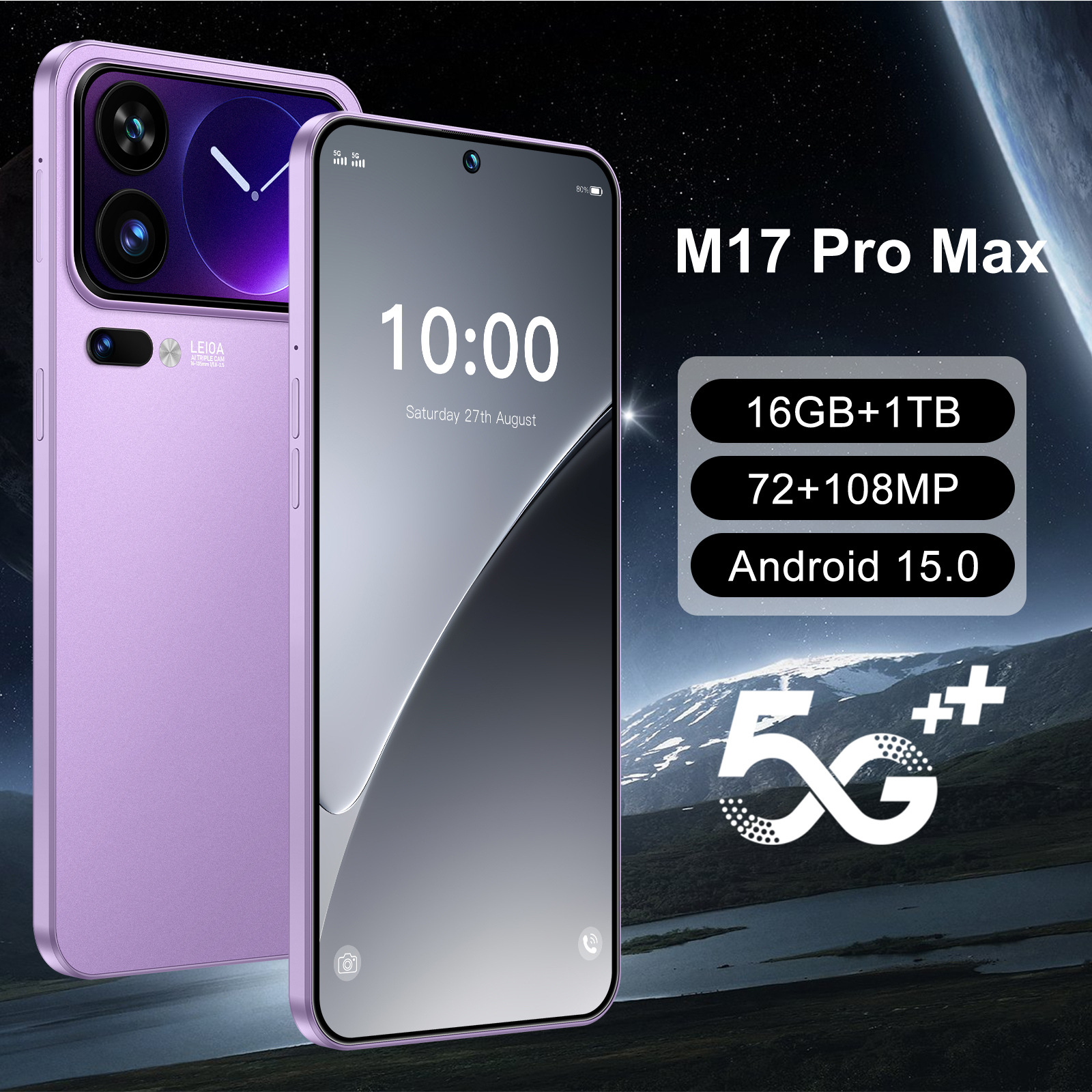Teléfono Inteligente Smartphone M17Pro Max 16+1TB Doble SIM image 4