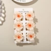 Coral set, cards, 6 pieces, 4 cm, heart-shaped