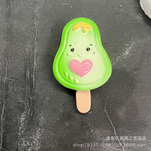 Popsicle tridimensional resina refrigerador pegatinas mensaje de casa Dibujos animados de verano fresco lindo sandía hierba ciruela