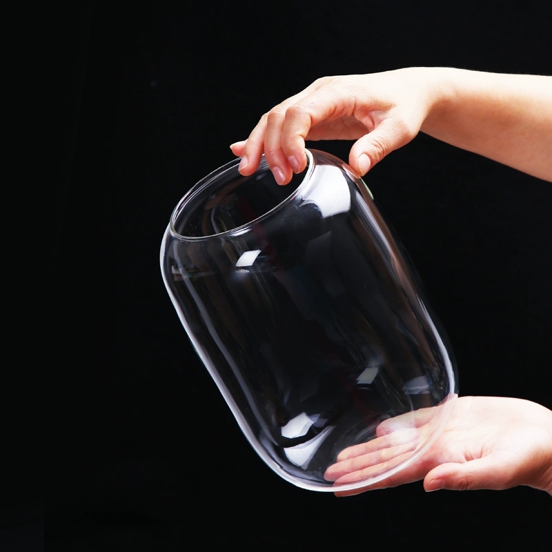 Бесплатная доставка большой калибр эко-бутылка синего мха микро-ландшафтный стеклянный цилиндр бонсай украшения