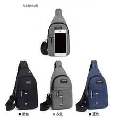 2023跨境男士胸包戶外登山騎行單肩斜跨牛津布胸包戶外運動包