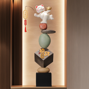 Entrance Foyer Large Floor-Standing Ornaments for Opening a Prosperous Home, Living Room, Office Decoration