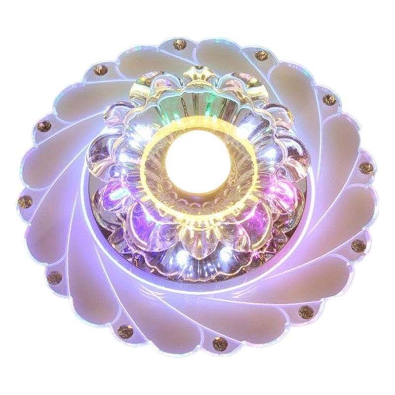 Al por mayor transfronteriza cristal pasillo luz LED corredor luz pasillo luz agujero redondo colorido Techo Luz de una sola pieza entrega