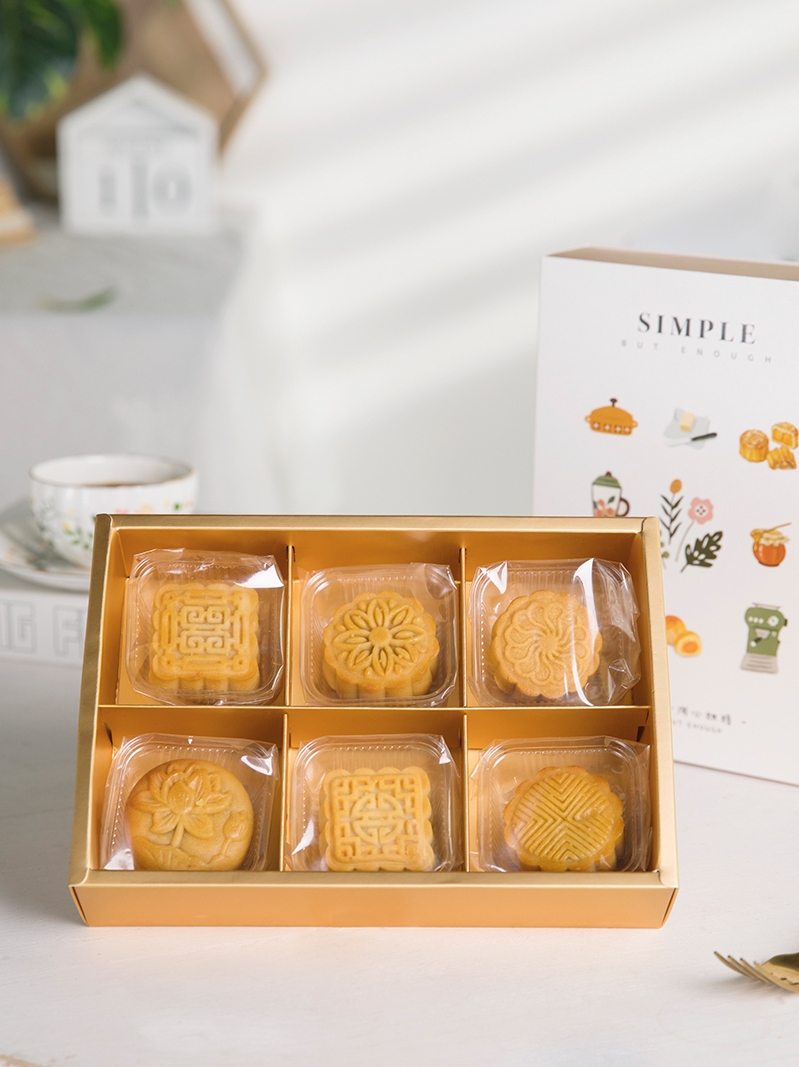 Caja de huevo pintada a mano, 6 cápsulas de nieve, caja de regalo de Nieve Madeleine, caja de galletas de piña