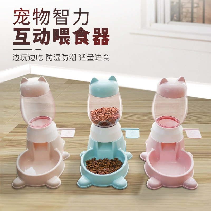Неподключенный питомец Автоматическая кормушка для кошек и собак-головоломка с количественным скотом для кормления миски для домашних животных