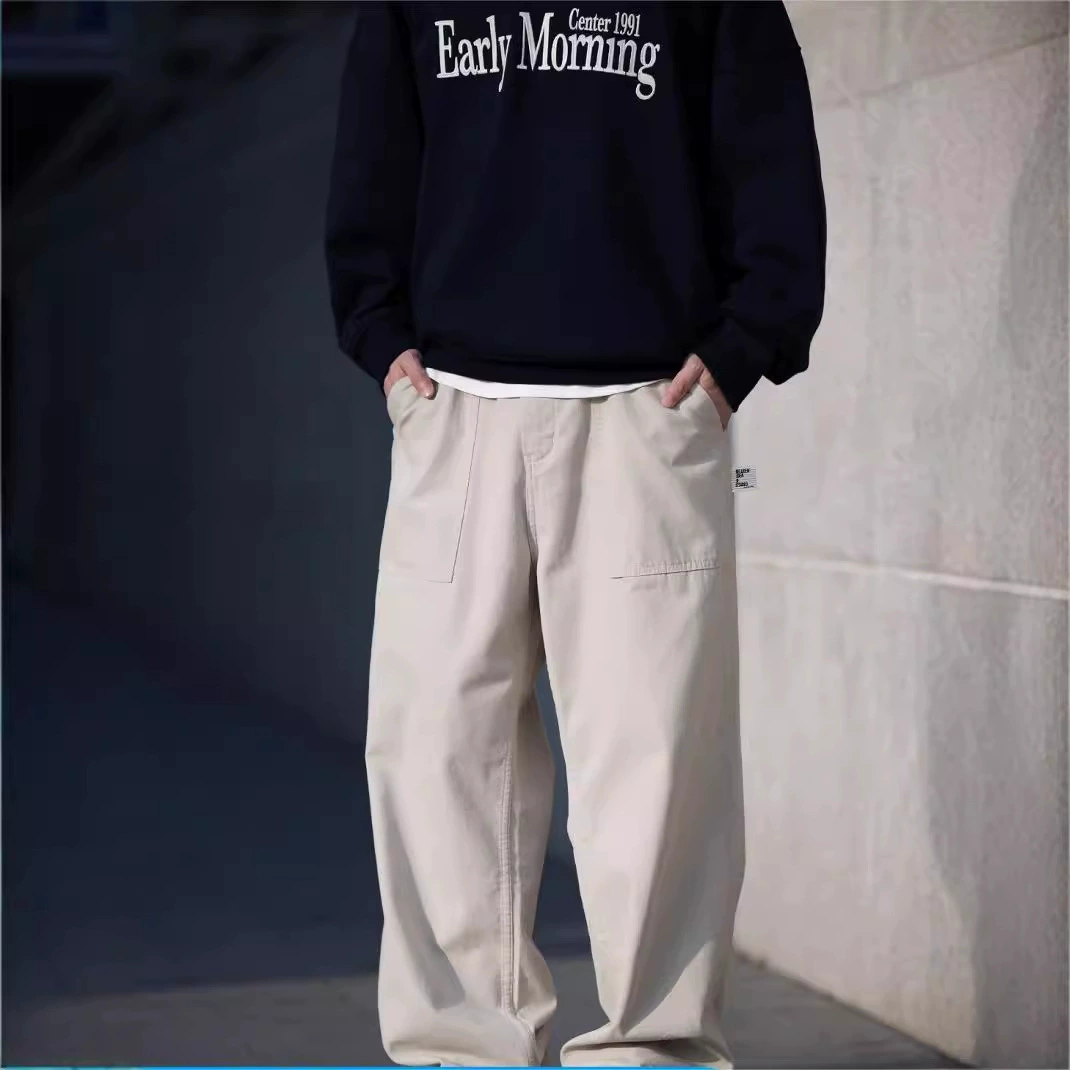 Простые американские ретро брюки брюки мужские популярные прямые повседневные брюки