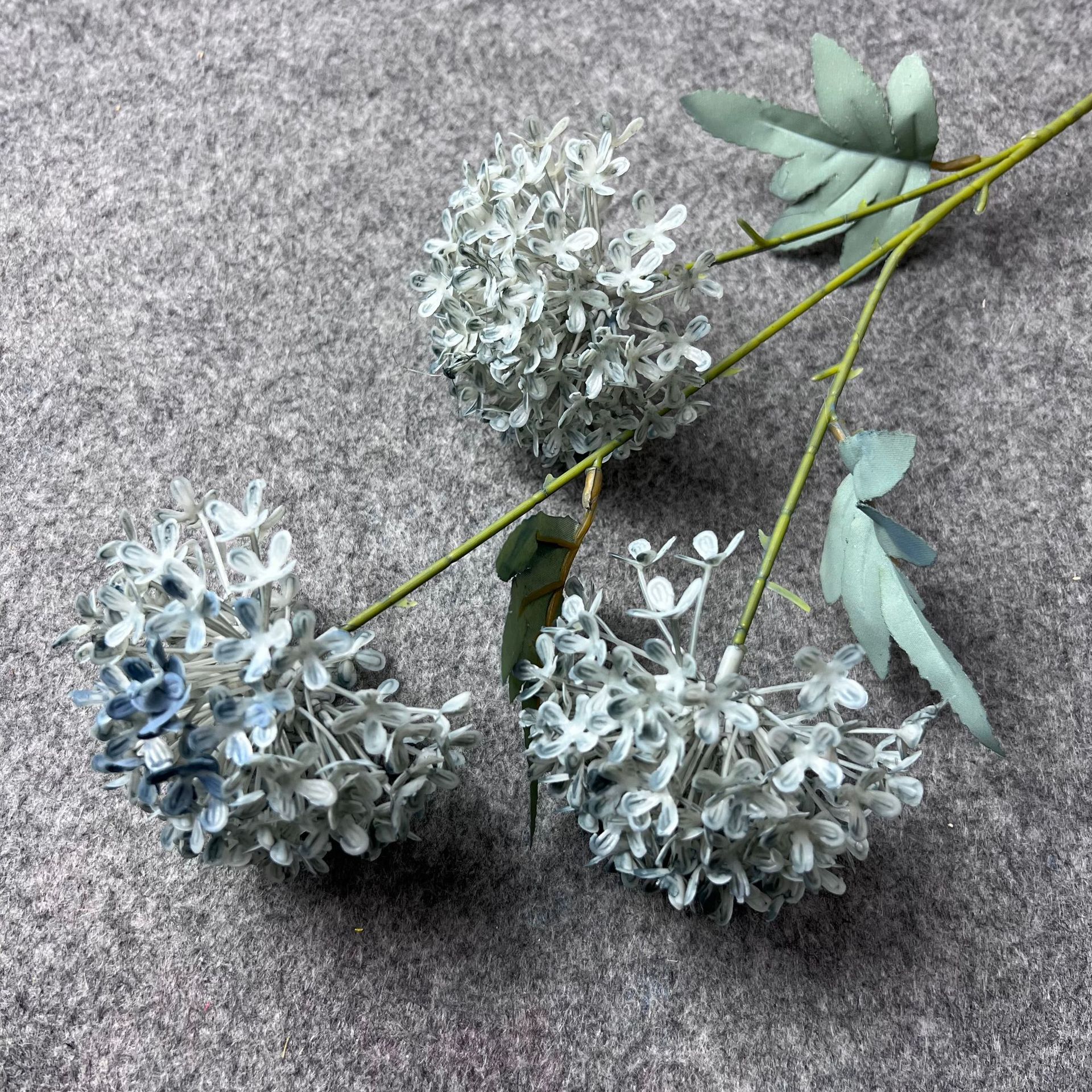 Wooden hydrangea light mist blue