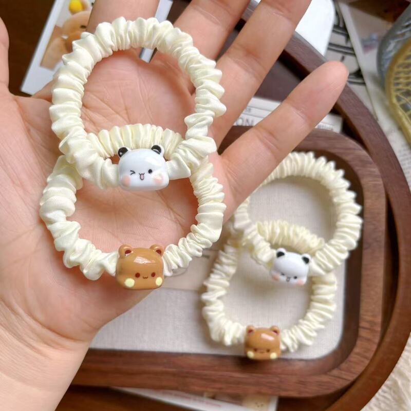 Cute Cartoon Hair Ties for Students, Sweet Girl Hair Bands, Rubber Bands, Couple Hair Accessories